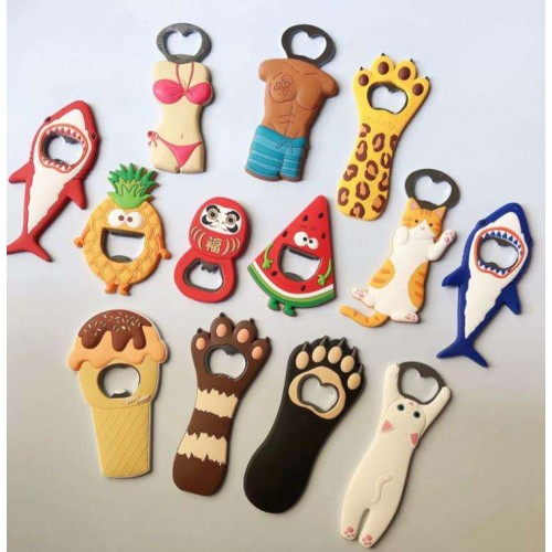 Cartoon Custom Bottle Opener Magnet