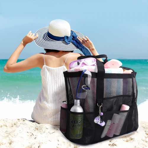 Oversized Mesh Beach Tote Toy Bag