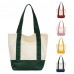 Two-Tone Mini Canvas Tote
