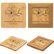 Bamboo Wine & Beer Coaster Set 