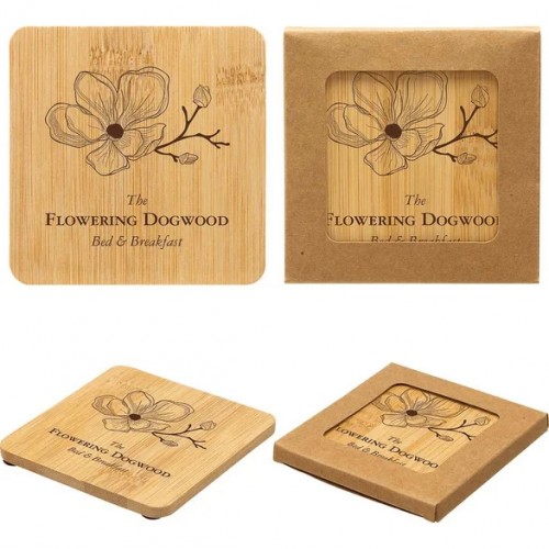 Bamboo Wine & Beer Coaster Set