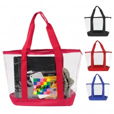 Clear Stadium Tote Bag with Pocket 