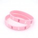Pink Ribbon Silicone Wristband