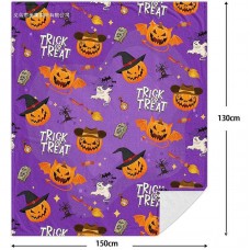 Halloween Fleece  Throw Blanket 