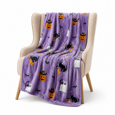 Halloween Fleece  Throw Blanket 