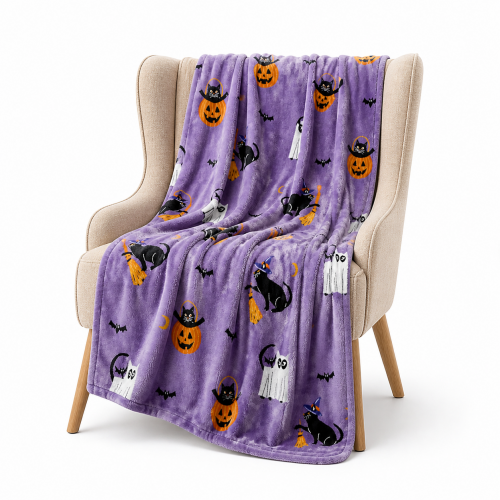 Halloween Fleece  Throw Blanket