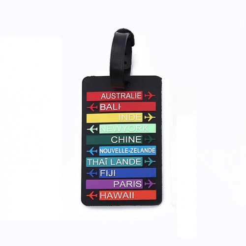 Rainbow PVC Luggage Tag
