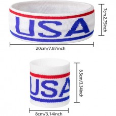 America 250 Patriotic Headband & Wristband Set 