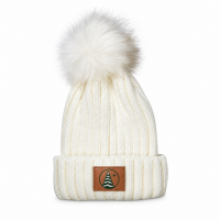 Faux-Fur Pom Knit Beanie