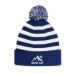 Striped Pom Knit Beanie