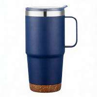 24 oz Travel Desk Mug w/ Anti-Slip Cork Base