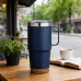 24 oz Travel Desk Mug w/ Anti-Slip Cork Base