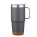 24 oz Travel Desk Mug w/ Anti-Slip Cork Base