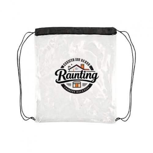 Clear PVC Drawstring Backpack