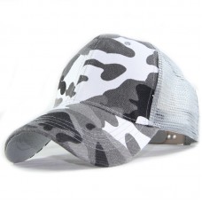 Camouflage Gray Baseball Cap with Mesh