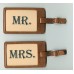 Real leather luggage tag