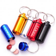 Aluminum Pill Bottle Keychain  Aluminum Pill Bottle Keychain
