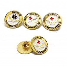 Vaccinated Enamel Lapel Pin 