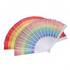 Personalized Folding Plastic Handle Fan 