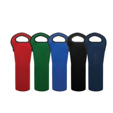Insulated Neoprene Single Bottle Wine Tote Carrier Bags  