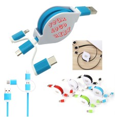 3 in 1 Retractable Charging/Data Cable 