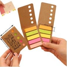 Mini 5-color Sticky Flag with Kraft Paper Holder