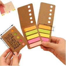 Mini 5-color Sticky Flag with Kraft Paper Holder  Mini 5-color Sticky Flag with Kraft Paper Holder