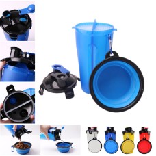 Water/Food Bottle w/ Bowl for Dog and Cat 