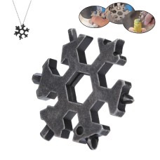 19 in 1 Snowflake Shaped Multi-tools w/ Necklace 
