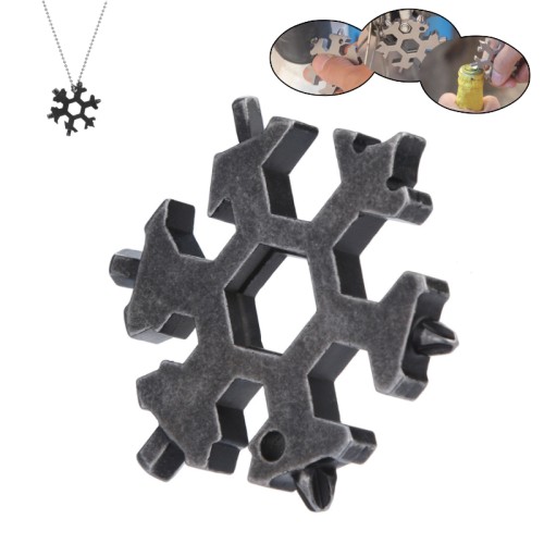 19 in 1 Snowflake Shaped Multi-tools w/ Necklace