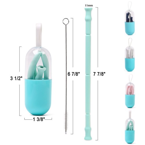 Silicone Drinking Straw Kit