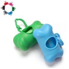 Disposable Pet Waste Bag w/ Bone Shaped Case 