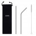Drinking Straw Set with Pouch & Cleaning Brush