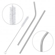 Drinking Straw Set with Pouch & Cleaning Brush 