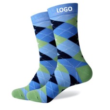 Custom Mid-calf Argyle Socks for Men Size 9-11