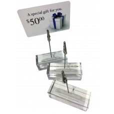 Crystal Glass Memo Clip Holder