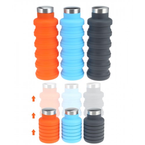 Collapsible Silicone Sports Water Bottle