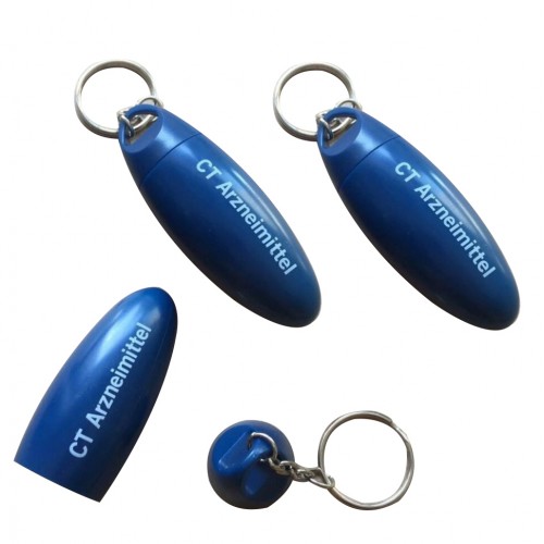 Plastic Pill Case Floater Keychain