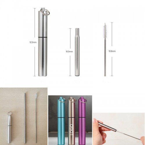 Telescopic Stainless Steel Straw Set