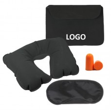 Pillow Ear Plug and Eye Mask Travel Set 