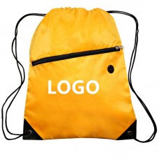 Sports drawstring Backpacks with zipper 