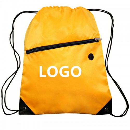 Sports drawstring Backpacks with zipper