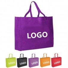 Non-woven Reinforced Metal Grommets Handle Shopper Tote 