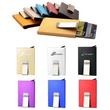 RFID Credit Card Holder for Men Money Clip Aluminum Metal 
