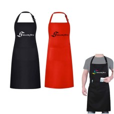 Adjustable Bib Waterdrop Resistant Kitchen Aprons w/ 2 Pocke  Adjustable Bib Waterdrop Resistant Kitchen Aprons w/ 2 Pocke