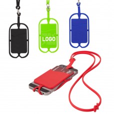 Silicone Lanyards with Phone Holder and Wallet