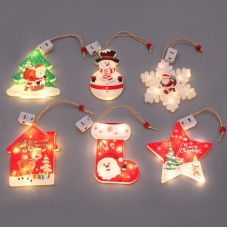 Snowman LED Ornament with Santa Hat 