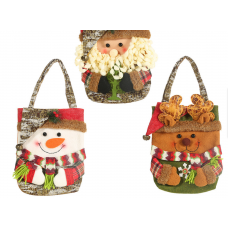 Three-Dimensional Santa Snowman Elk Decoration Candy Bag 