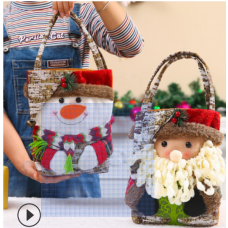 Three-Dimensional Santa Snowman Elk Decoration Candy Bag 