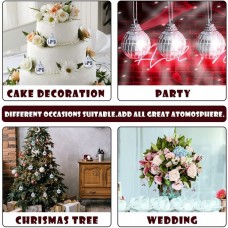 1.2 Inch Mirror Disco Ball-Silver Glass Bright Reflective Hanging Ball  1.2 Inch Mirror Disco Ball-Silver Glass Bright Reflective Hanging Ball